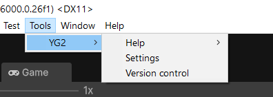 PluginYG2 для Unity — меню Tools → YG2 с настройками плагина