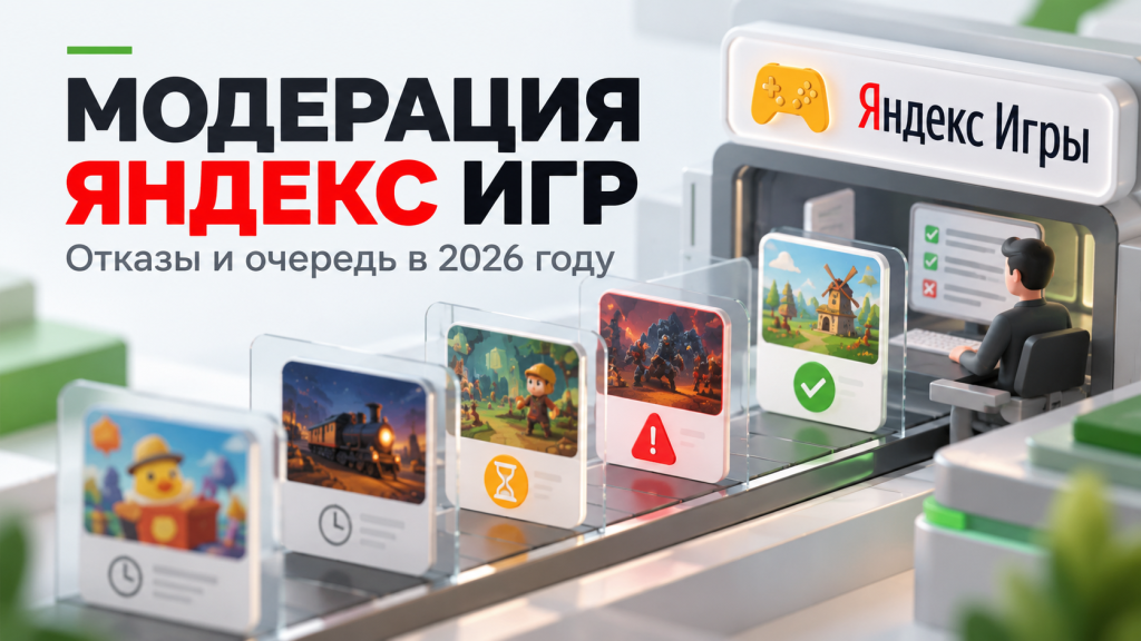 Модерация Яндекс Игр в 2026 году: очередь заявок, причины отказов и проверка игр